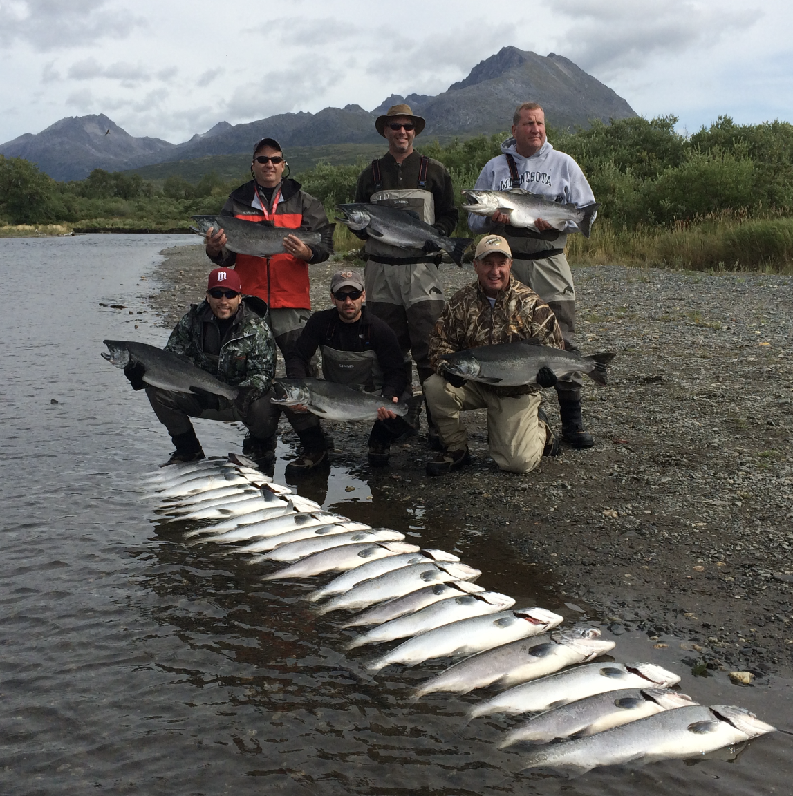 A good day's fishing for silver salmon